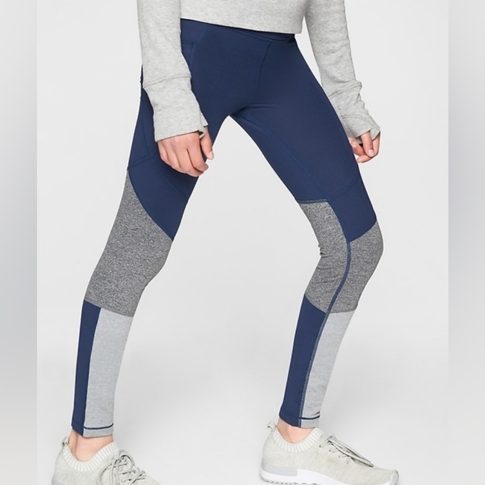 Athleta Girl Spliced Chit Chat Tights in Cool Multi